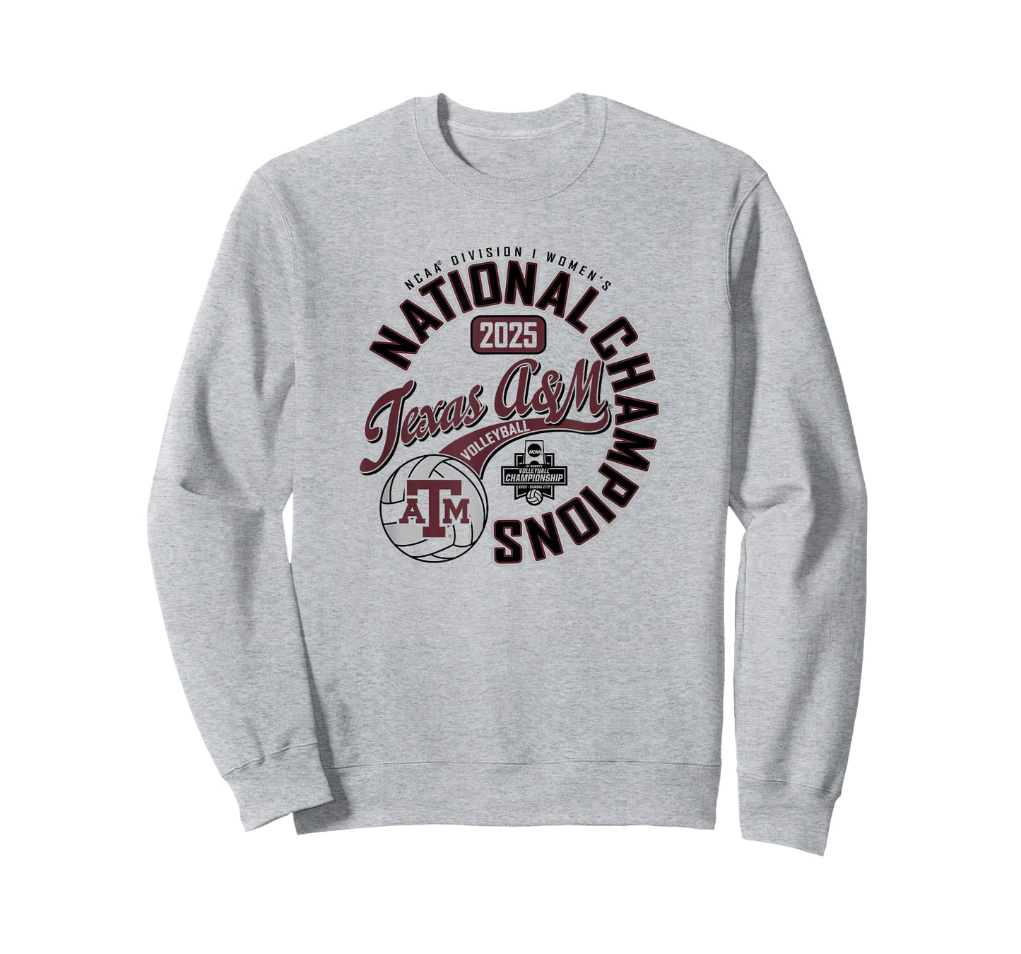 Texas A&M Aggies National Champs 2025 Volleyball White T-Shirt