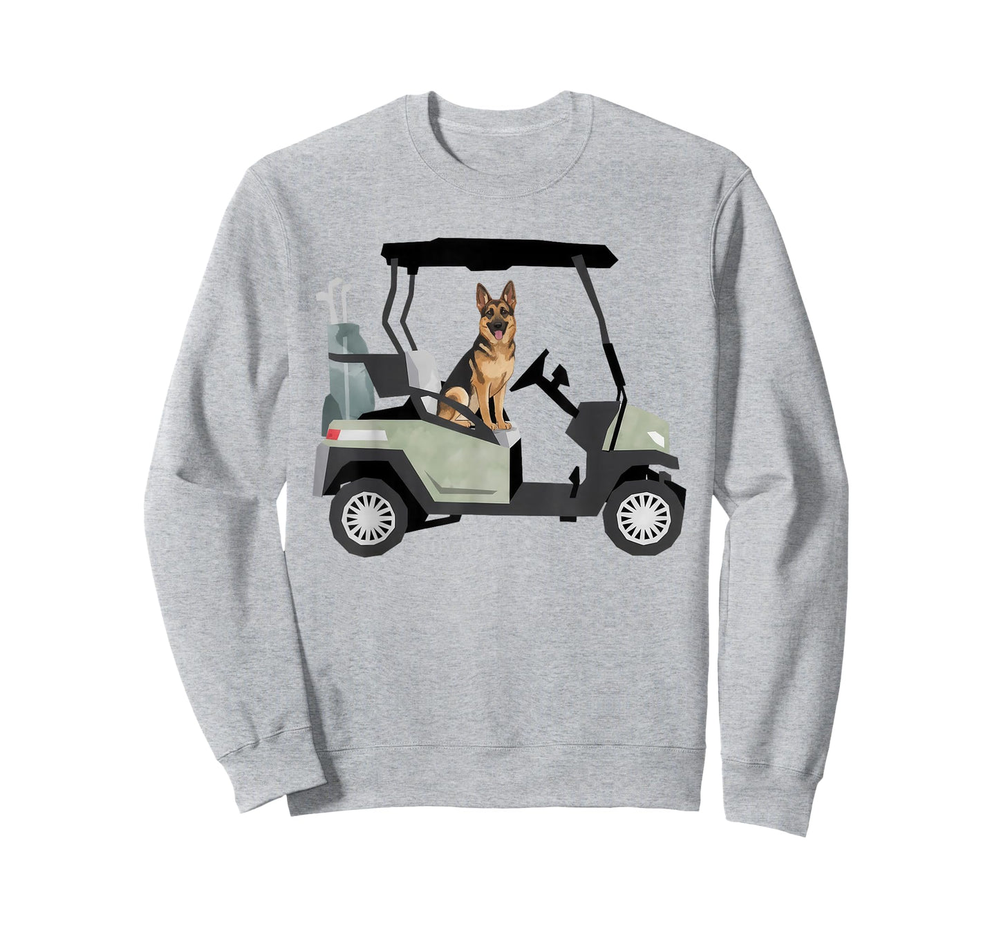 German Shepherd Dad Golf Car Golfing Golfer Sport Game Day T-Shirt