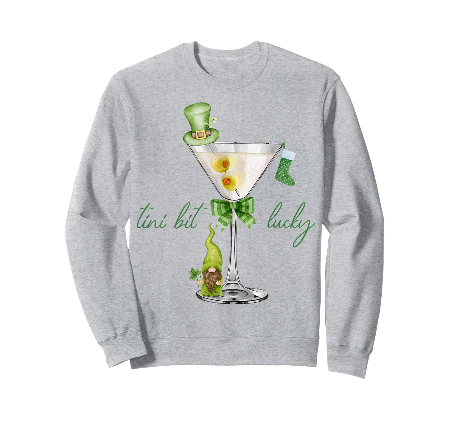 St. Patrick's Martini Irish Baby A Tini Bit Irish Lucky Girl T-Shirt