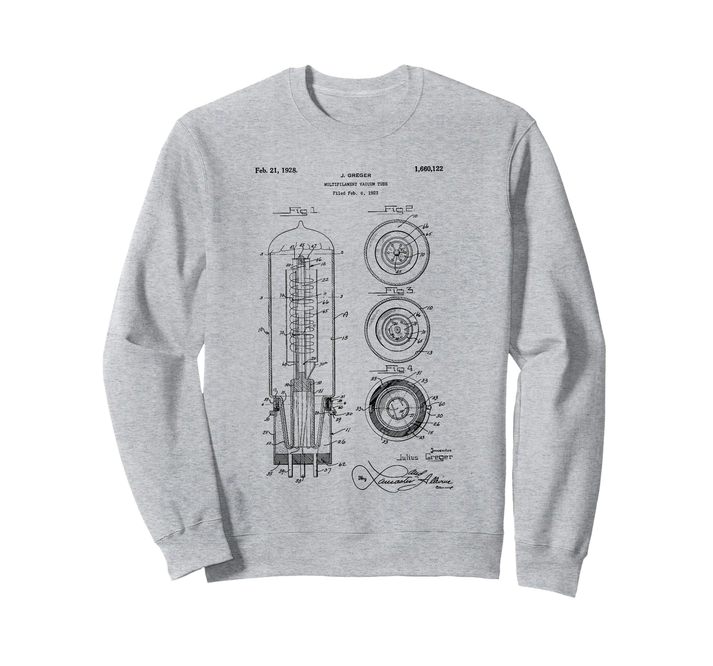 Vacuum Tube Patent Blueprint Vintage Drawing Print 1928 T-Shirt