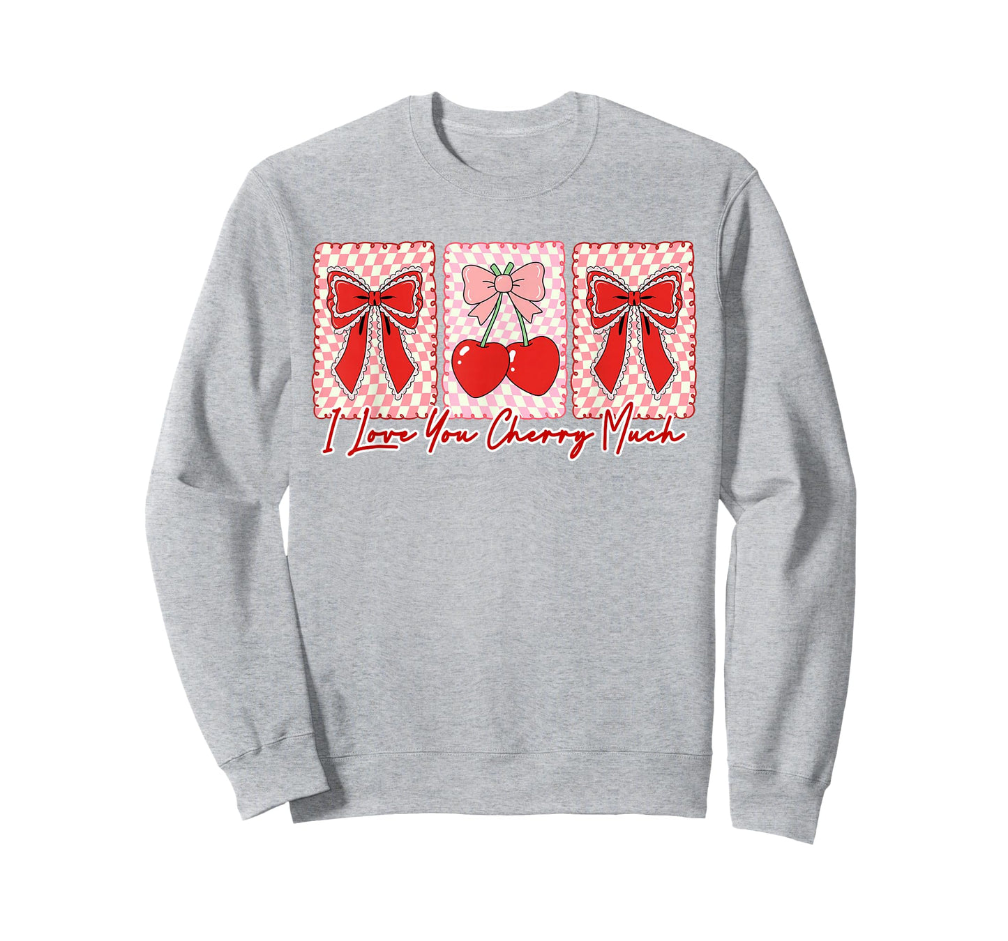 Valentines Cherry Coquette Bow XOXO I Love You Cherry Much T-Shirt