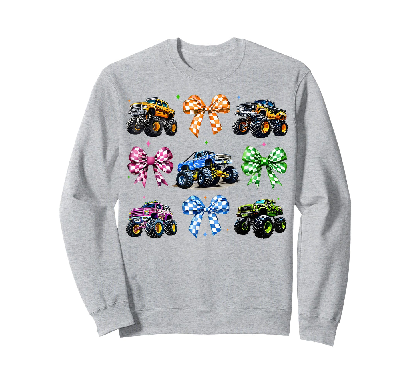 Monster Truck 4 Wheeler Offroad Girl Coquette Bow Pink Mom T-Shirt