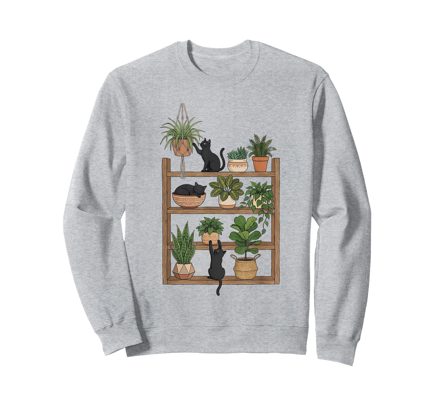 Cute Cat & Plant T-Shirt