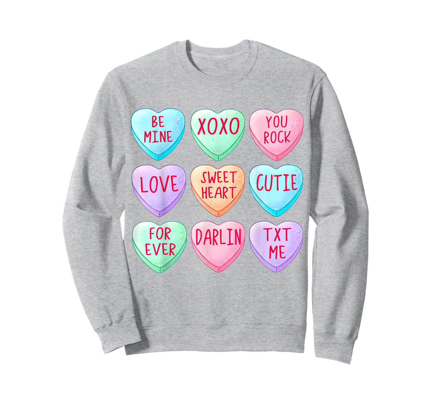 Candy Sweet Hearts Love Valentines Day Shirt Women Girls T-Shirt