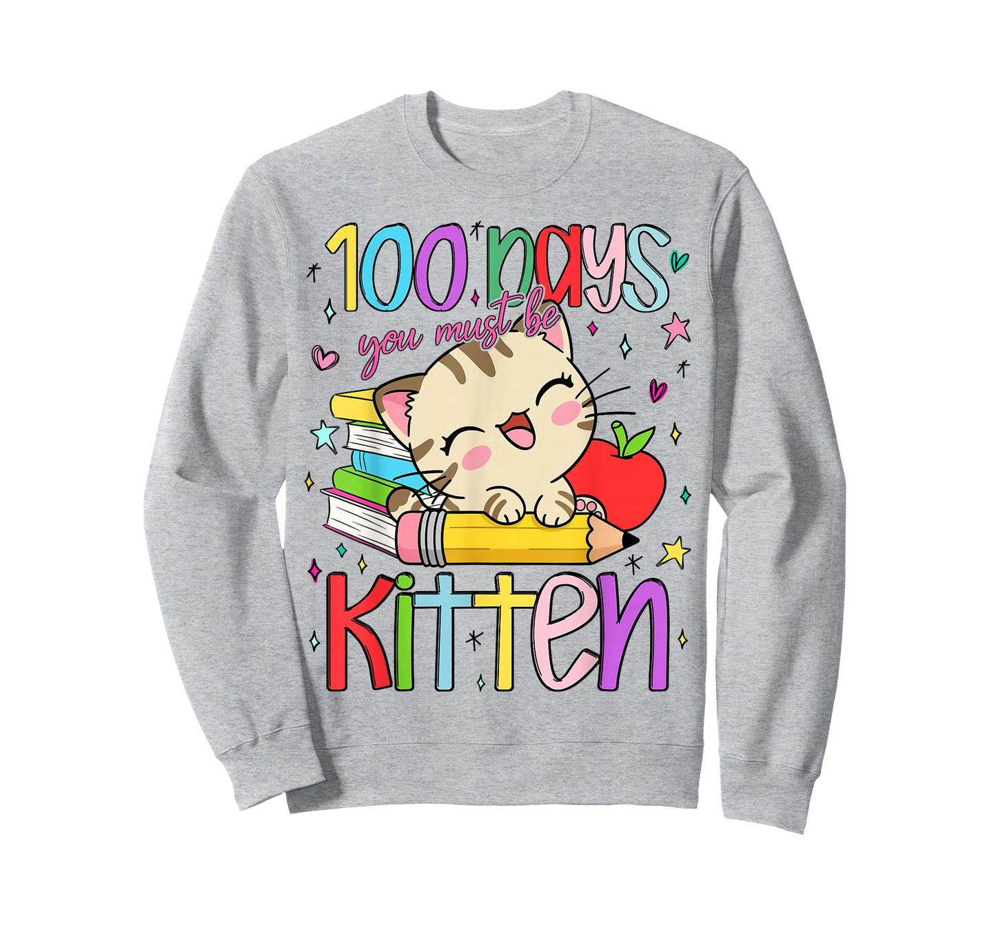 100 Days of School You Must Be Kitten 100 Days Cat Lover T-Shirt
