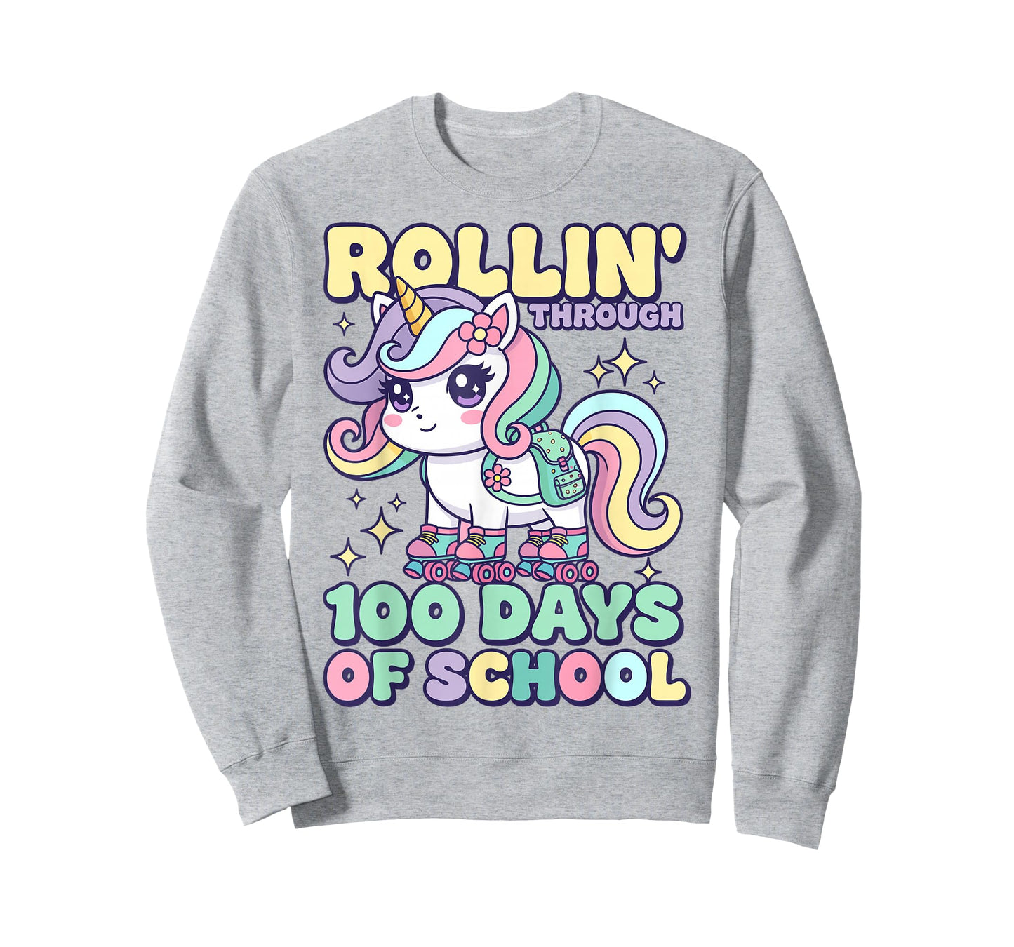 100 Days of School Girls Teacher 100th Day of School Unicorn T-Shirt