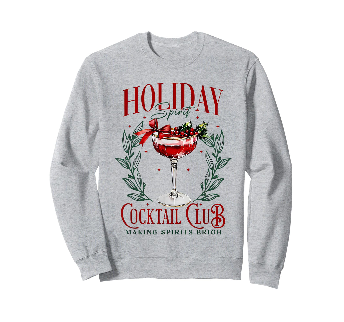 Holiday Spirit Cocktail Club Making Sprits Brights Christmas T-Shirt