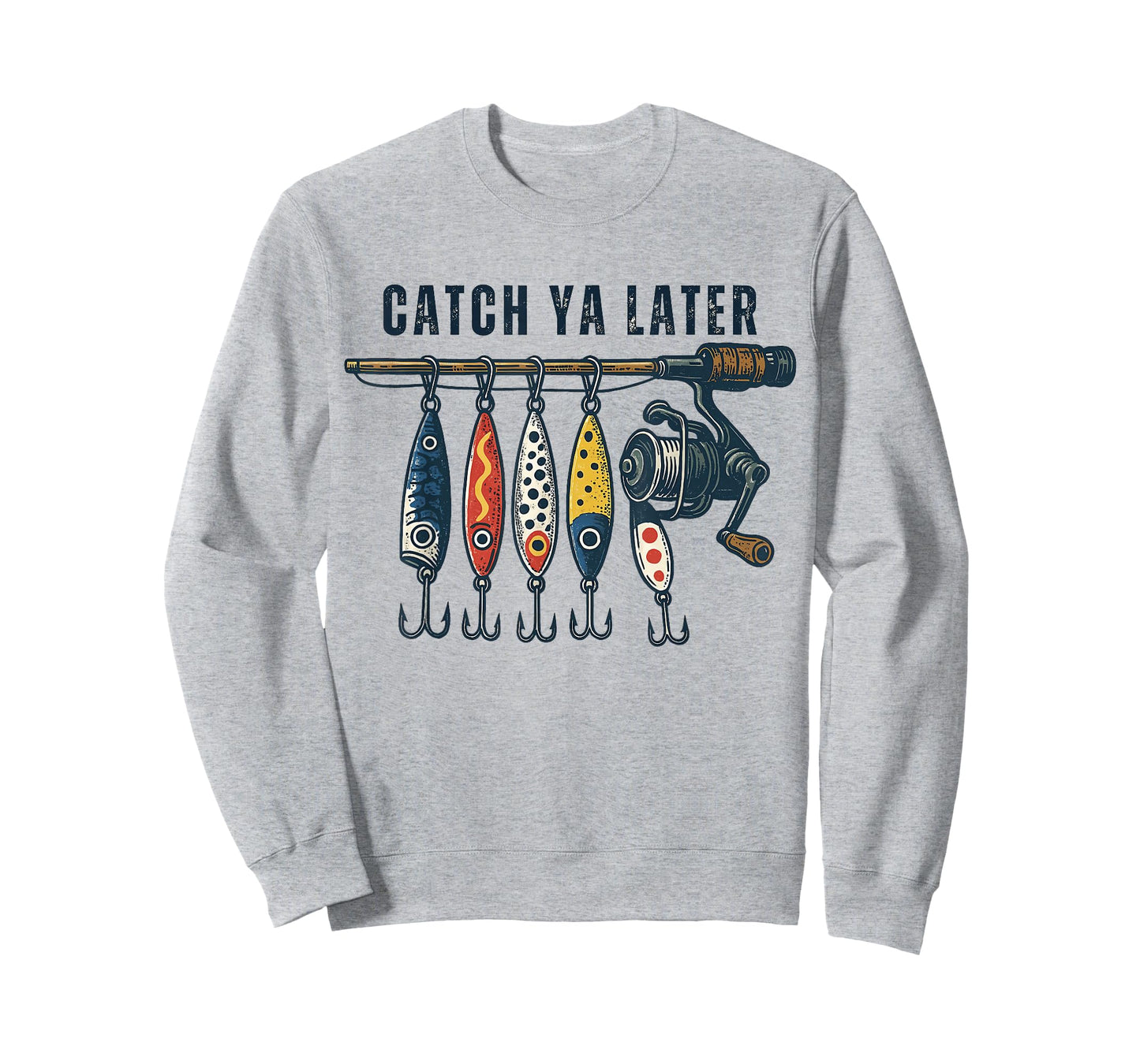 Catch Ya Later Funny Vintage Fishing Lures Outdoor Dad Son T-Shirt