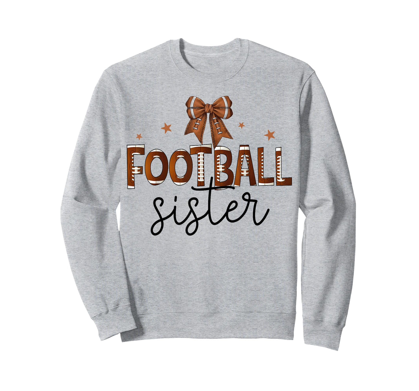 Football Sister Coquette Bow Football Lover Girls Teens Kid T-Shirt