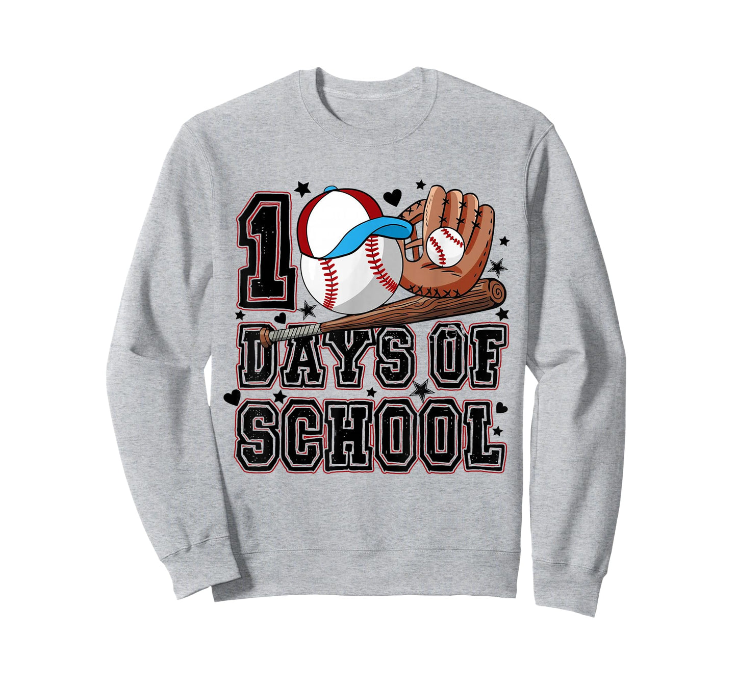 Baseball 100 Days of School Happy 100th Day Teachers Kids T-Shirt