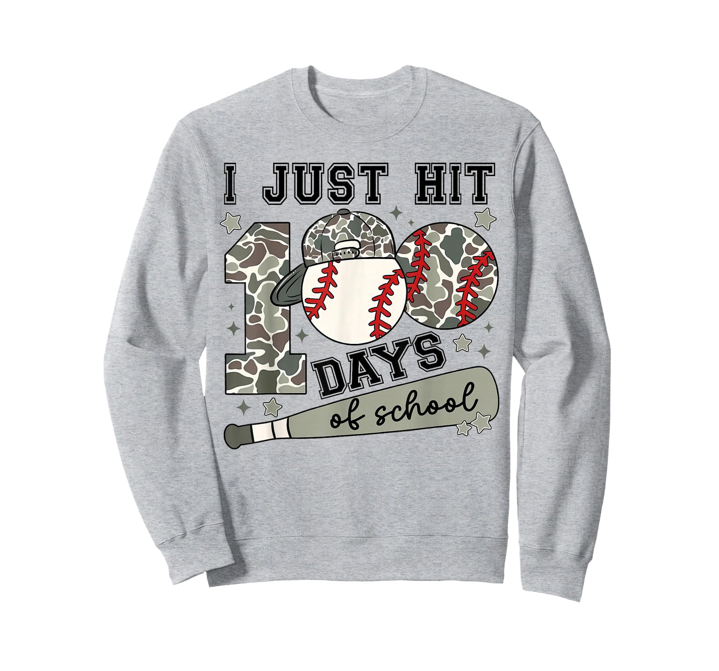 I Just Hit 100 Days of School Teacher Baseball Boys Kids T-Shirt