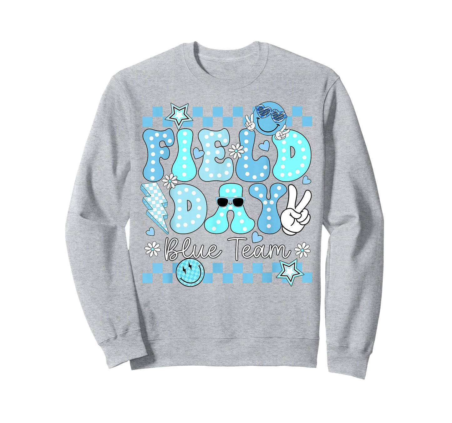 Funny Field Day Blue Team Field Trip Matching Teacher Kids T-Shirt