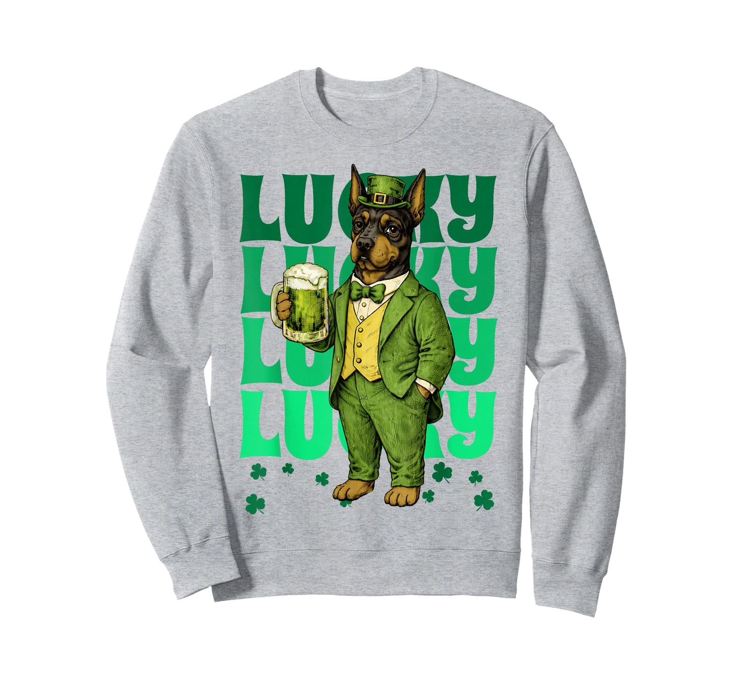 Doberman Pinscher St Patricks Day Lucky Irish T-Shirt