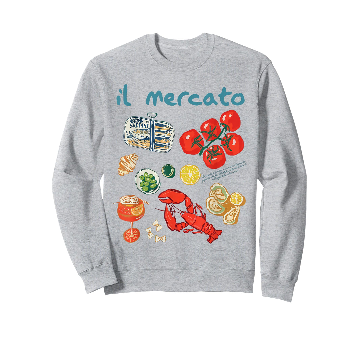 Il Mercato Italian Summer Sardines Lobster Tomato il marcato T-Shirt