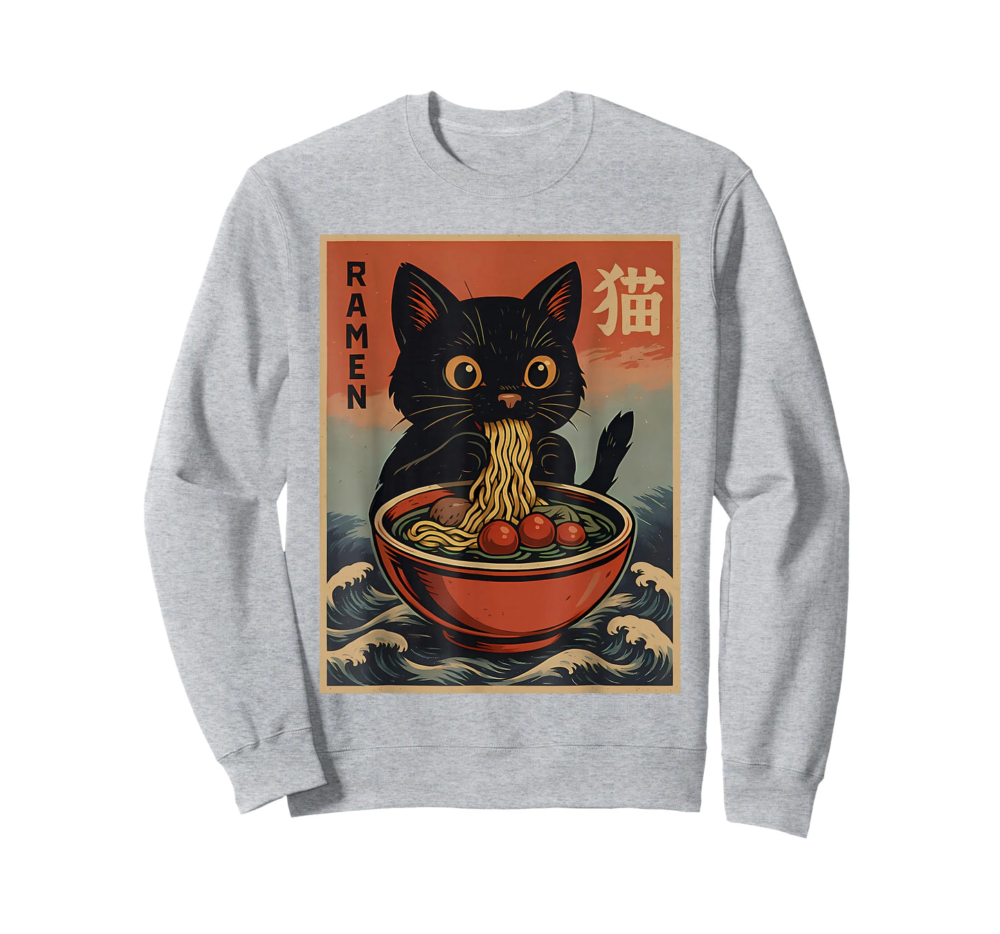 Funny Cat Ramen Japanese Kawaii Anime Cat T-Shirt