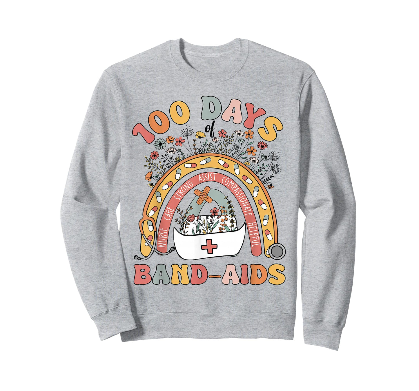 100 Days of Band-Aids School Nurse 100th Day of School T-Shirt