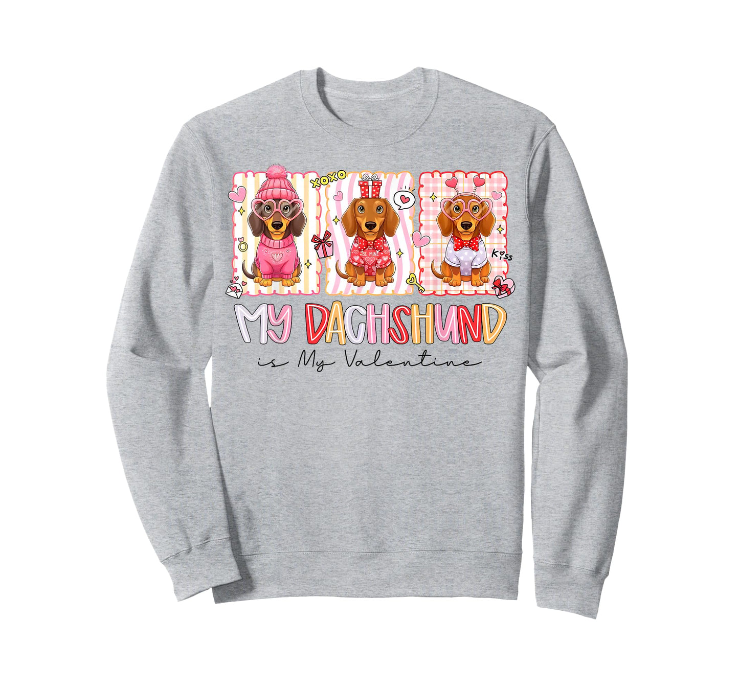 My Dachshund is My Valentine Wiener Dog Lover Weenie Heart T-Shirt