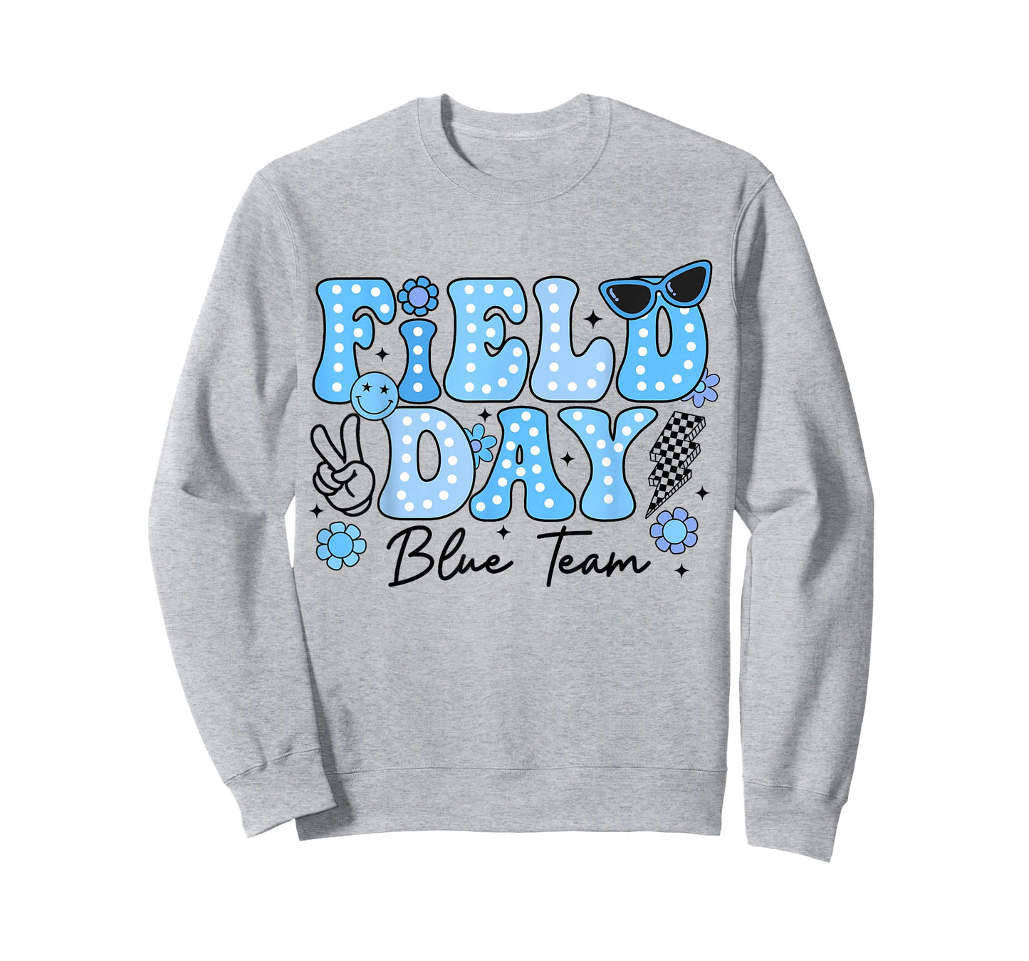 Field Day Blue Team Color Field Trip Team Game Competition T-Shirt