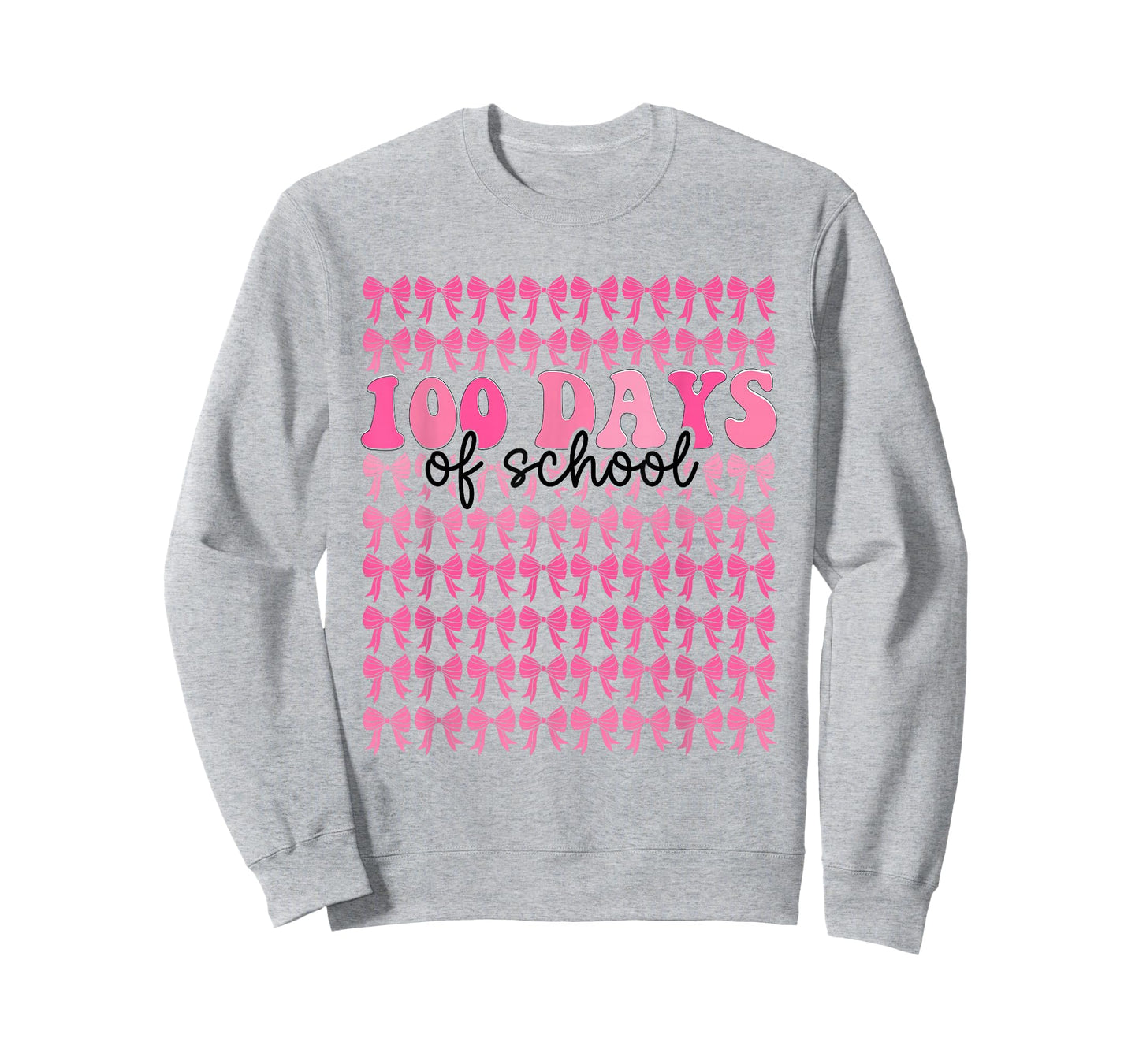 100 Days of School Coquette Bow Teacher Girl Kid 100th Day T-Shirt