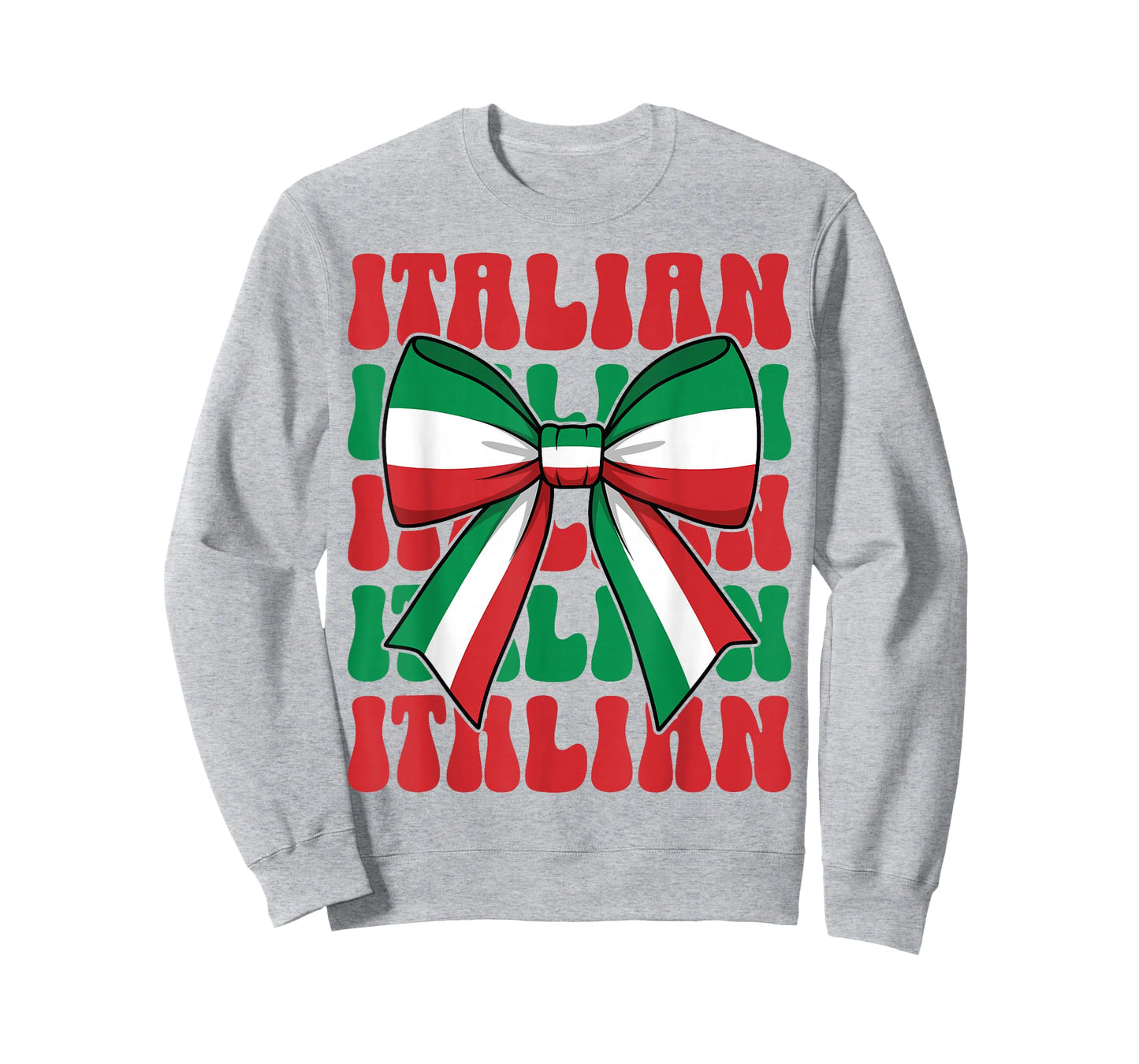 Italian Girl Coquette Bow Italy Flag Cute Italia Italian T-Shirt