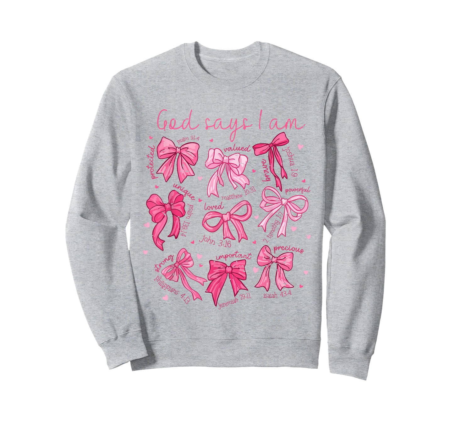 Retro Coquette Bow God Says I Am Christian Valentine Jesus T-Shirt