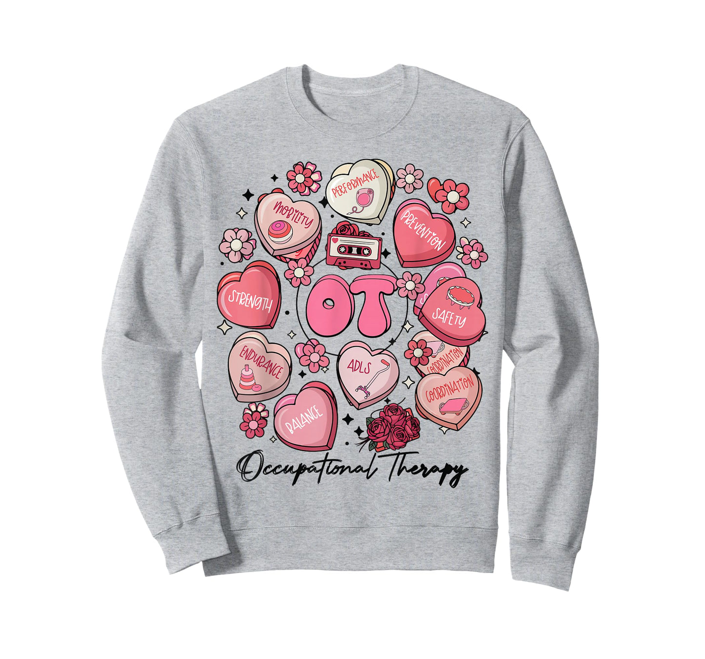 Cute Occupational Therapy Valentines OT Therapist Hearts T-Shirt