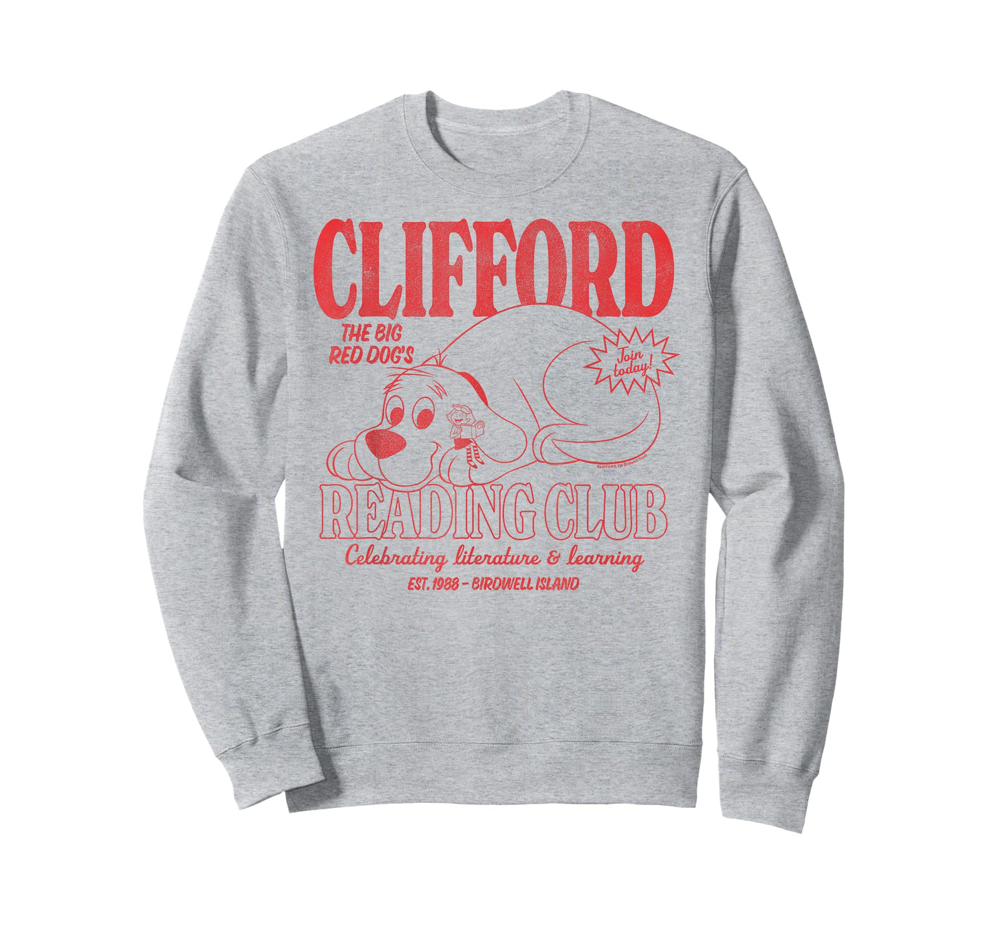 Clifford The Big Red Dog Reading Club Est. 1988 Kids Books T-Shirt
