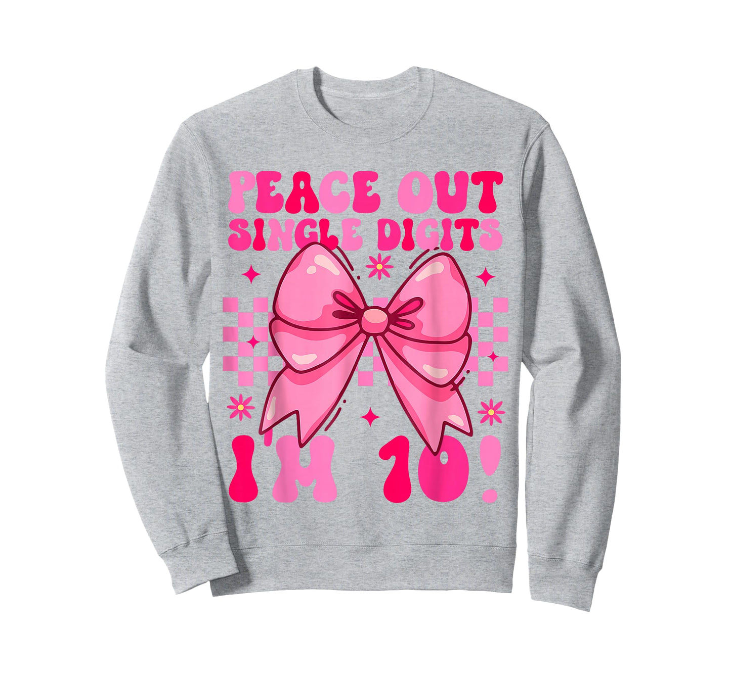 10 Year Old Peace Out Single Digits I'm 10 Birthday Girl T-Shirt