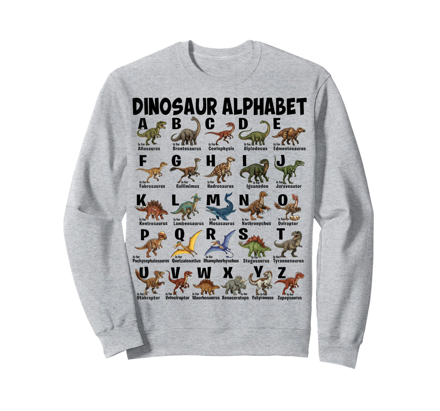 Types of Dinosaurs Alphabet A-Z Dino Girls Boys Dinosaur T-Shirt