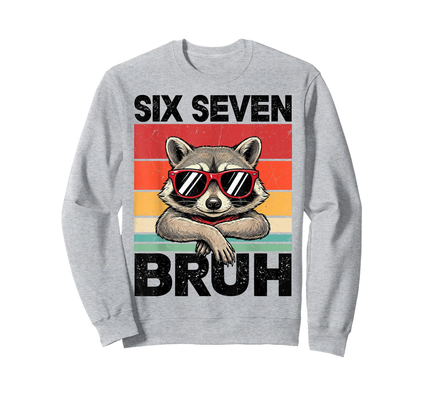 Funny 67 Meme Boys Kids 6 7 Six Seven Bruh Raccoon T-Shirt