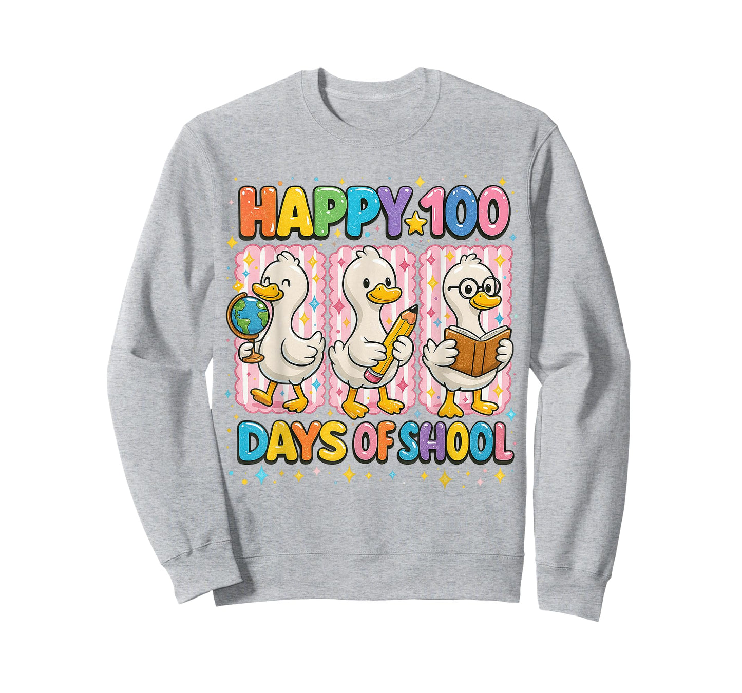 Funny 100 Days of School Goose Humor Teacher Women T-Shirt