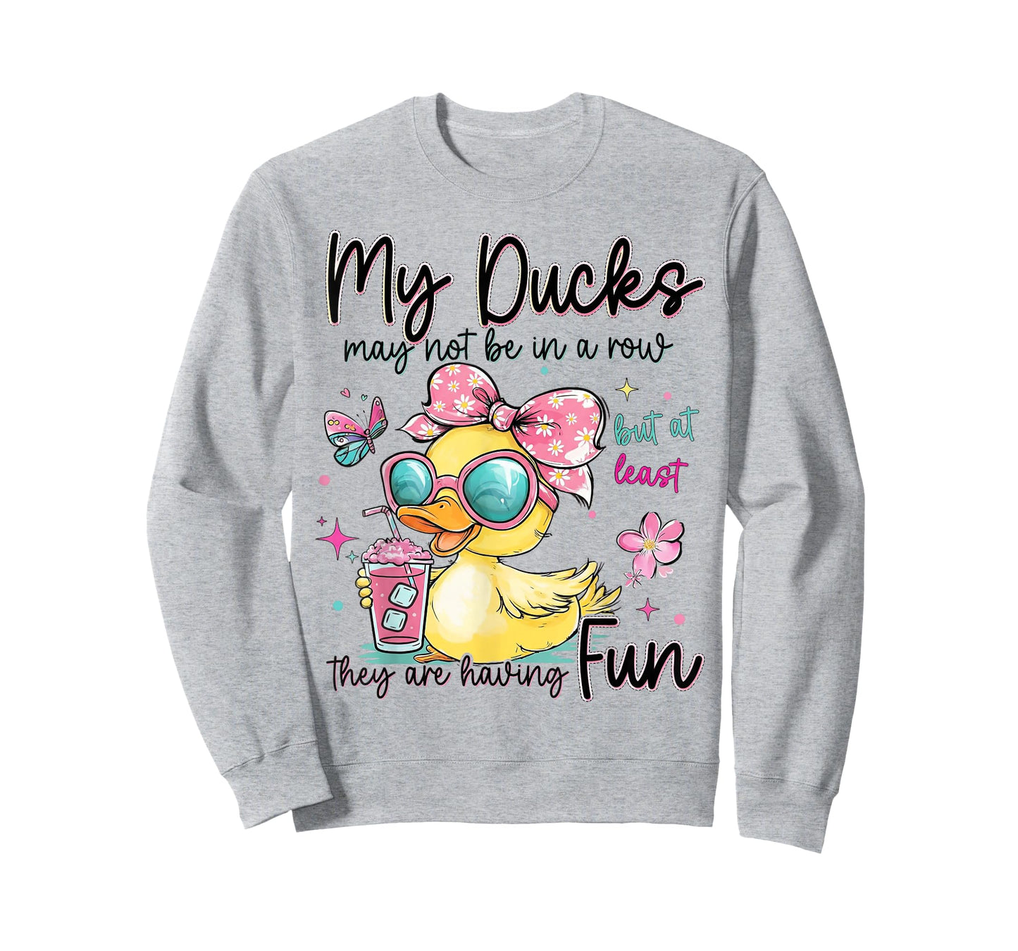 My Ducks May Not Be in A Row Cute Duck in Funny Duck Summer T-Shirt