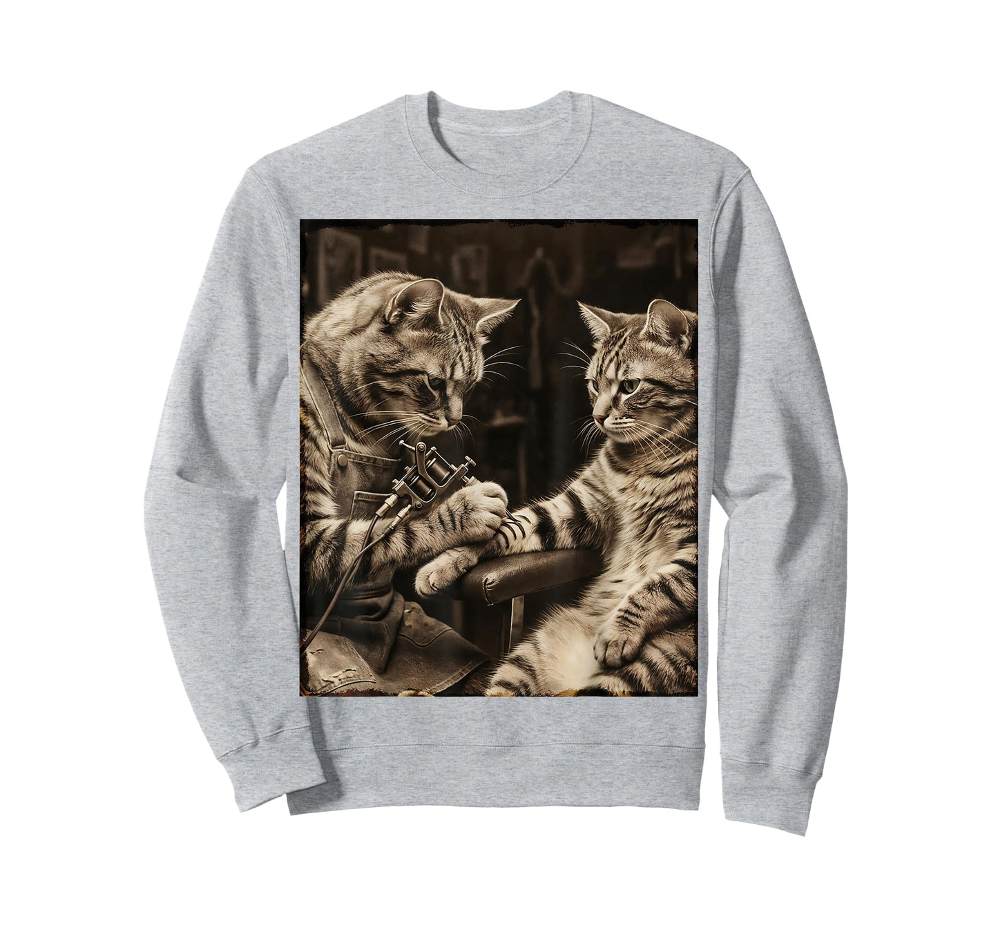 Cat Tattooing Cat Funny Meme Inked Kitty Humor Tattoo Artist T-Shirt