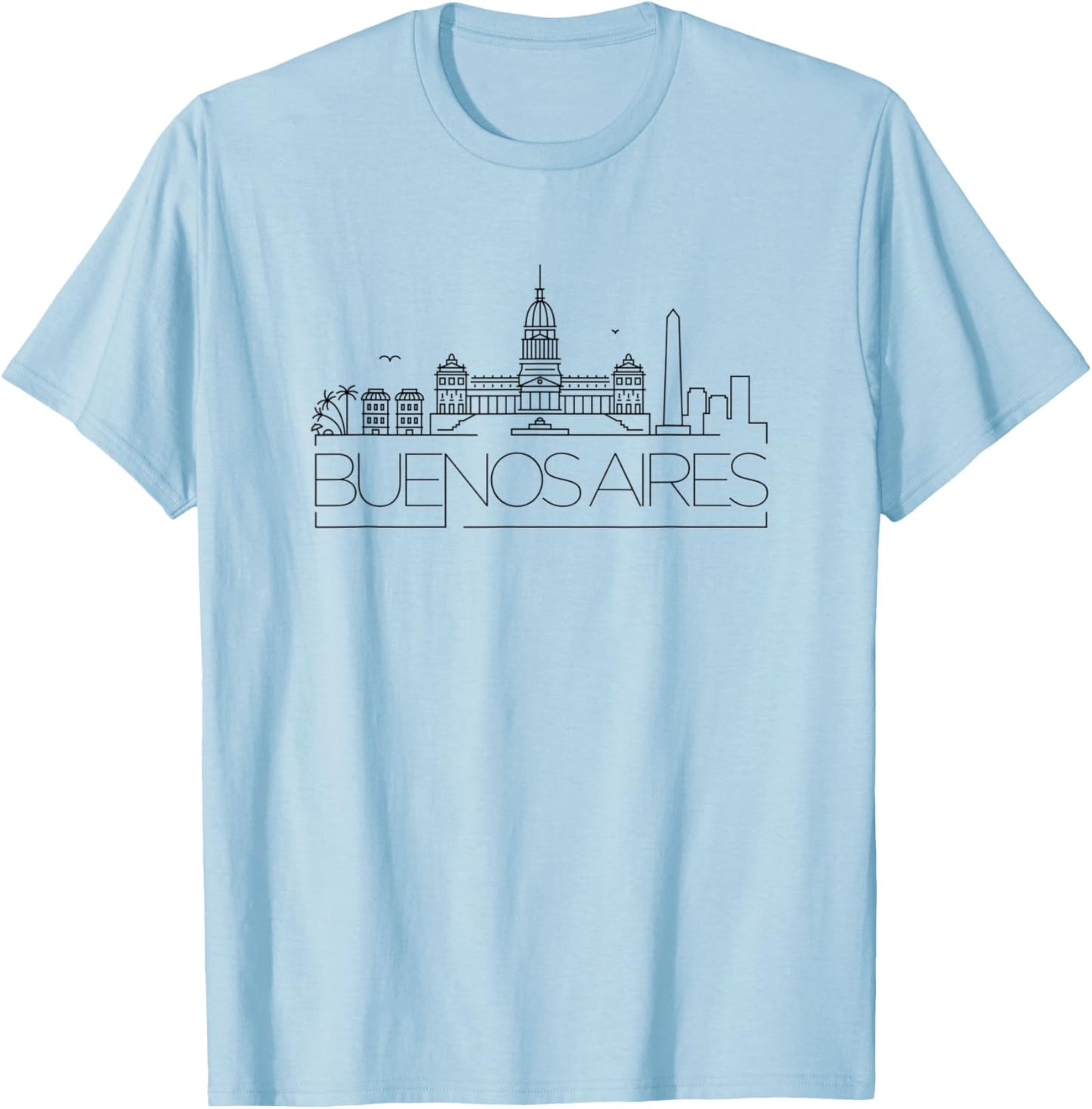 Buenos Aires Skyline T-Shirt - T-Shirt | Light Blue