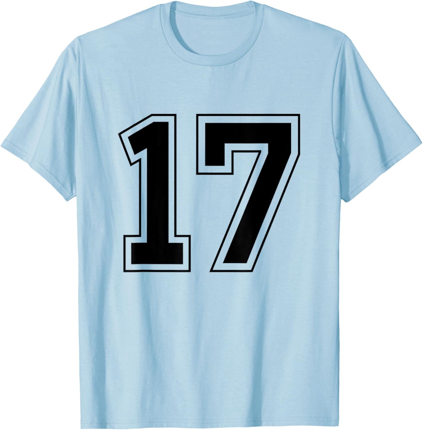 Number 17 T-Shirt - T-Shirt | Light Blue