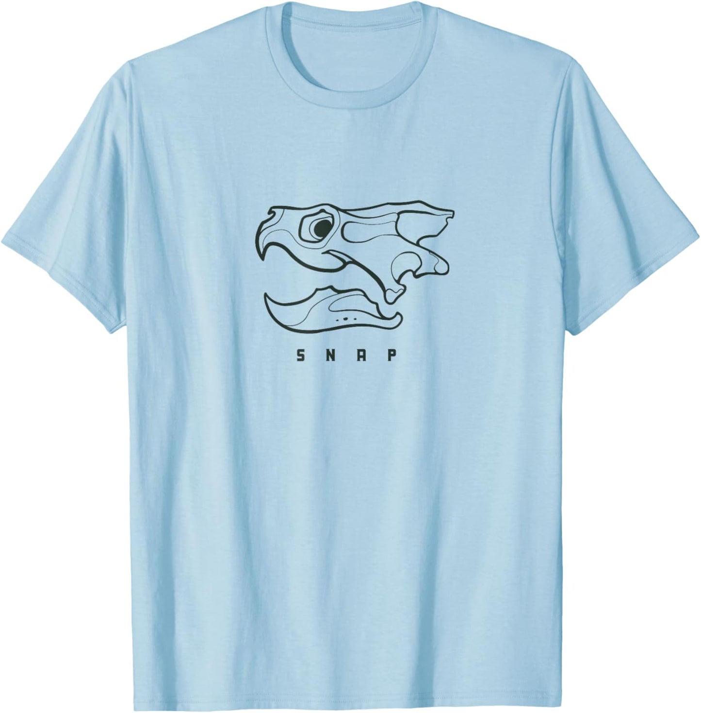 Common snapping turtle skull, side view. For reptiles lovers T-Shirt - T-Shirt | Light Blue