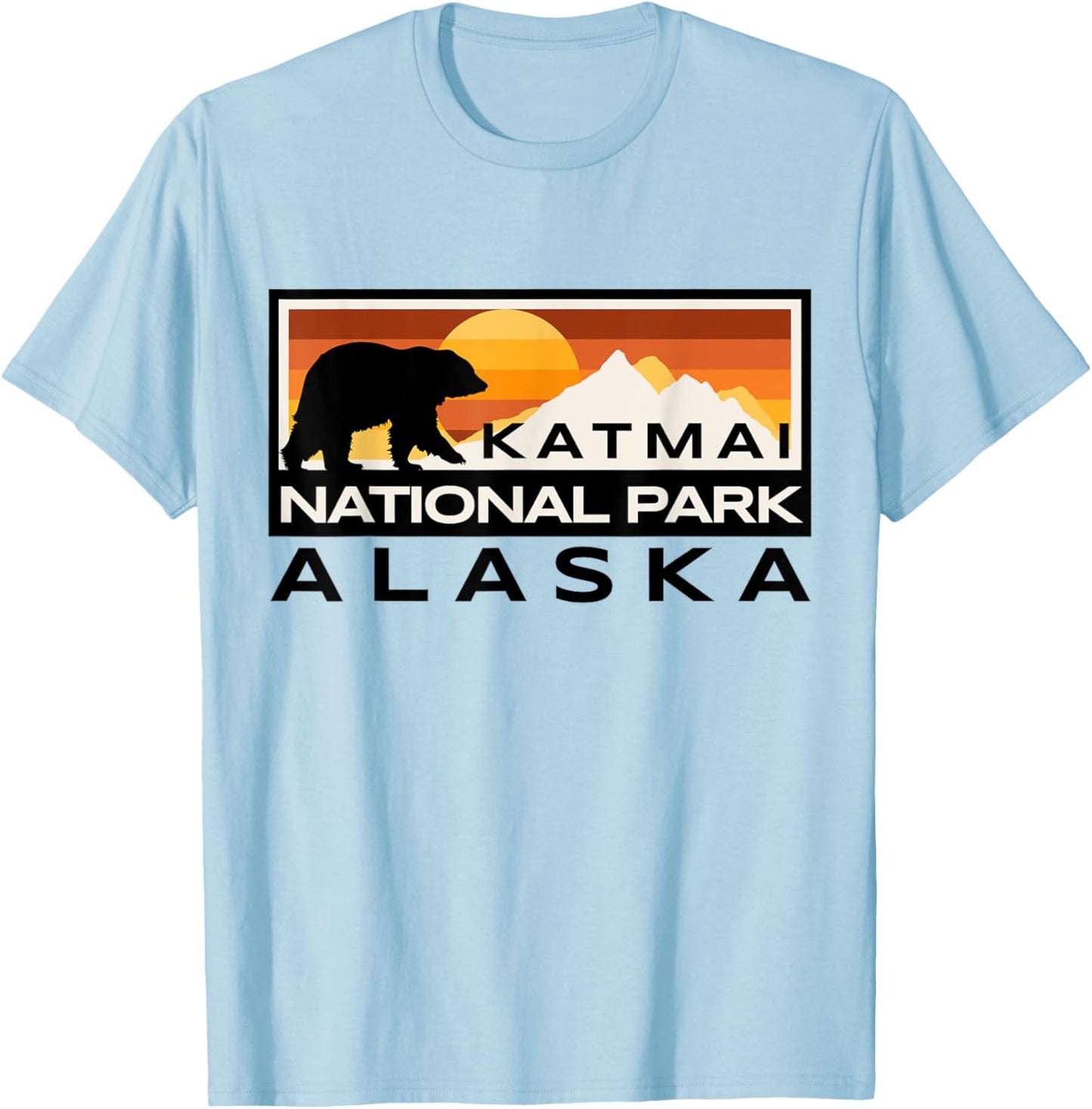 Katmai National Park Alaska Nature Bear Outdoors T-Shirt - T-Shirt | Light Blue