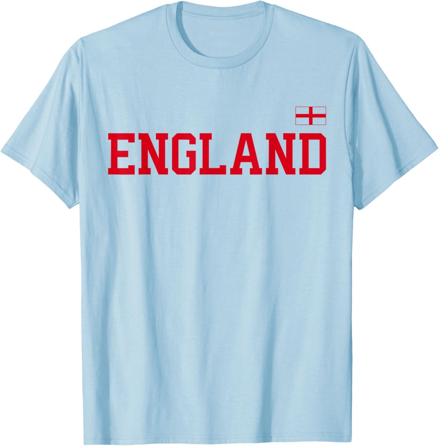 England T Shirt Women Men Kids English Soccer English Flag T-Shirt - T-Shirt | Light Blue