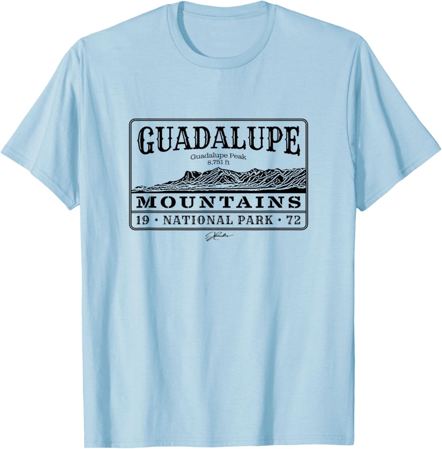 JCombs: Guadalupe Mountains National Park, Texas T-Shirt - T-Shirt | Light Blue
