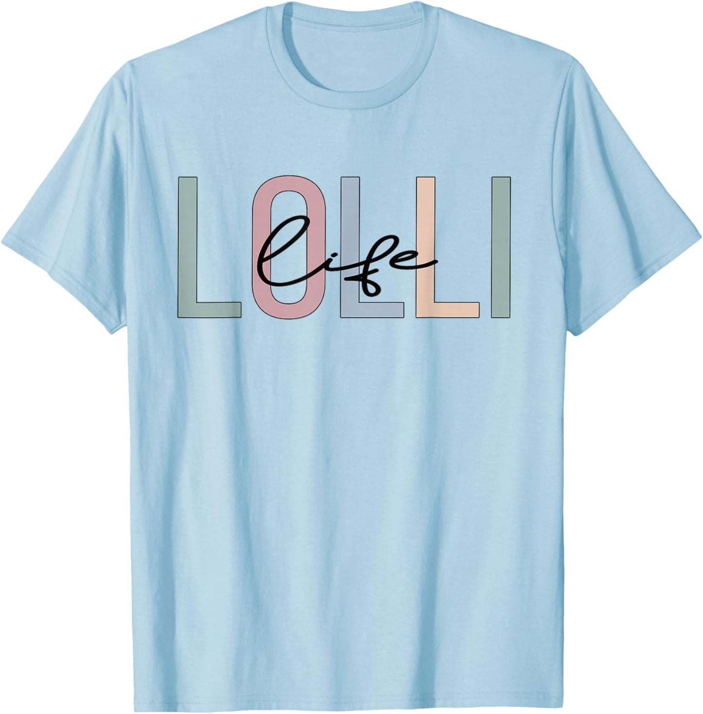 Lolli Life Lolli Grandma Boho Lolli Grandmother T-Shirt - T-Shirt | Light Blue