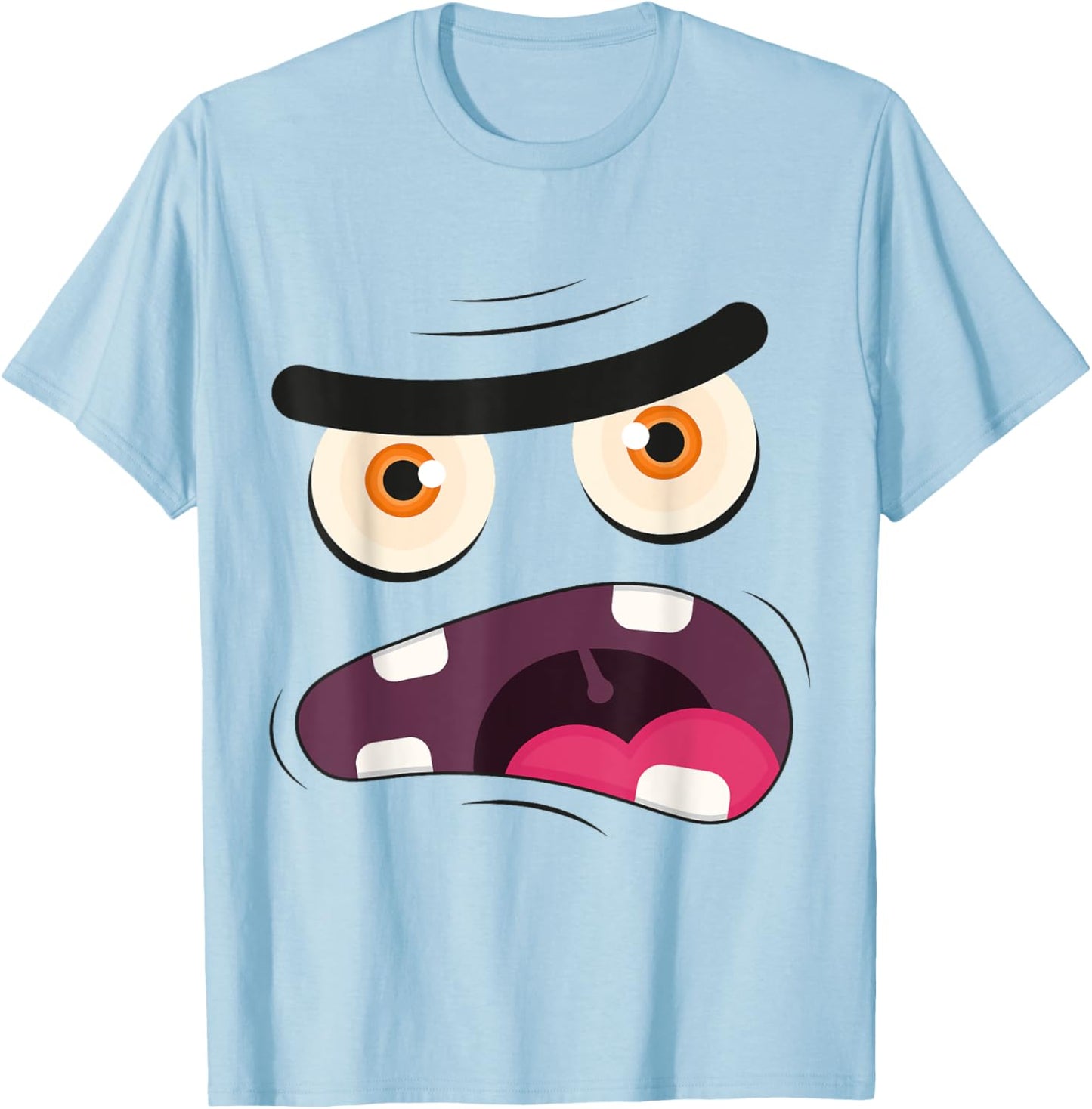 Monster Face T-Shirt - T-Shirt | Light Blue