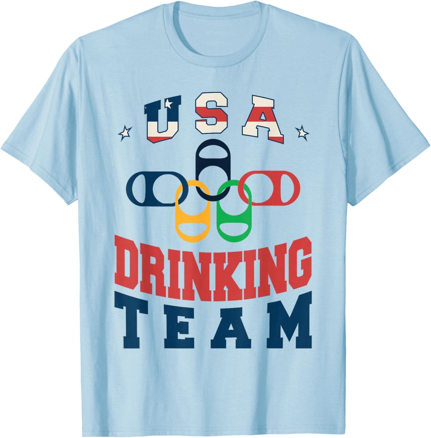 Merica Funny USA Drinking Team Patriotic USA America T-Shirt - T-Shirt | Light Blue