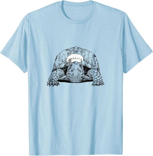 Eastern Box Turtle Animal Chef Funny Cooking Cook T-Shirt - T-Shirt | Light Blue
