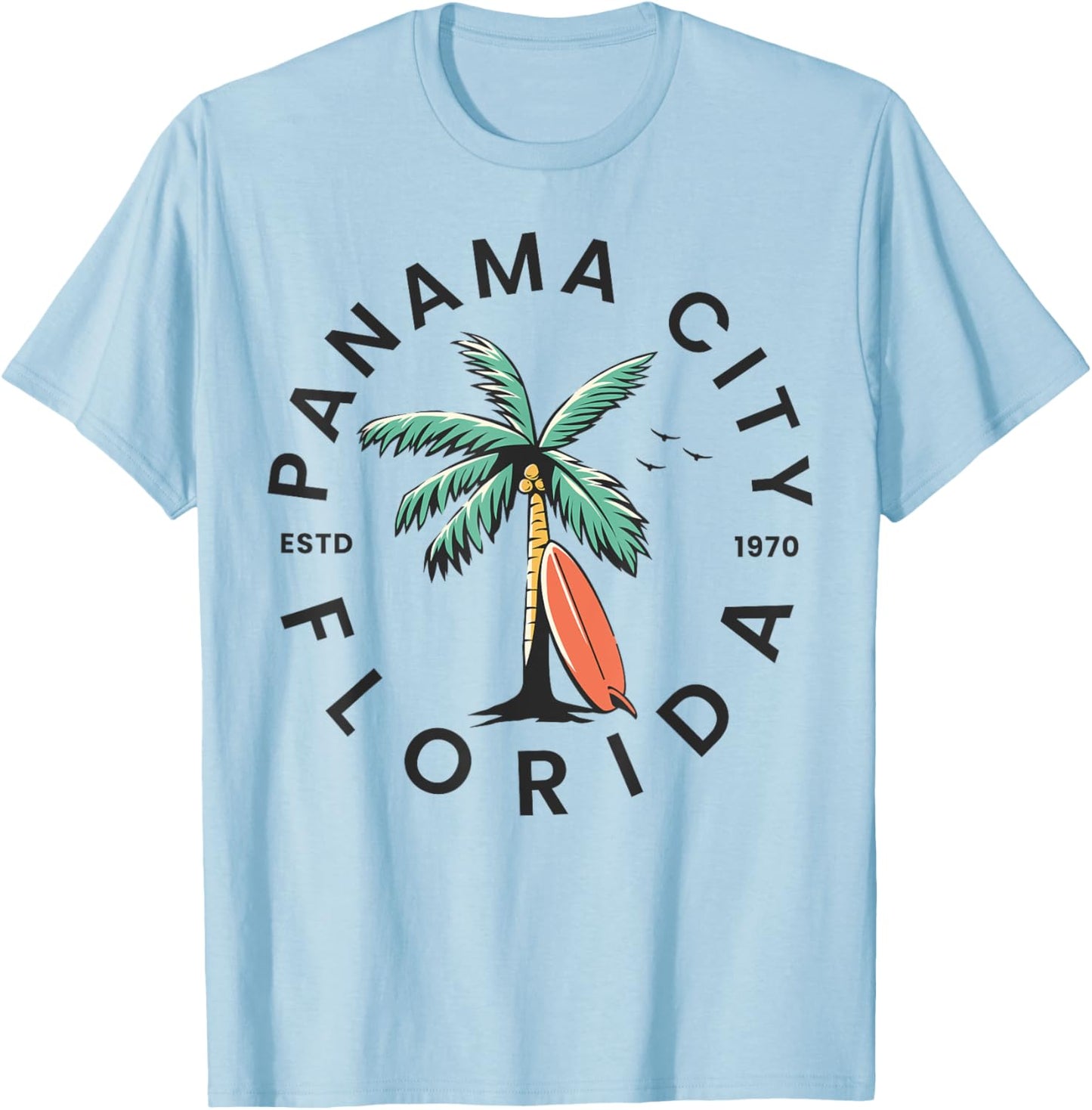 Panama City Florida Beach Surf Summer Vacation Women Kids T-Shirt - T-Shirt | Light Blue