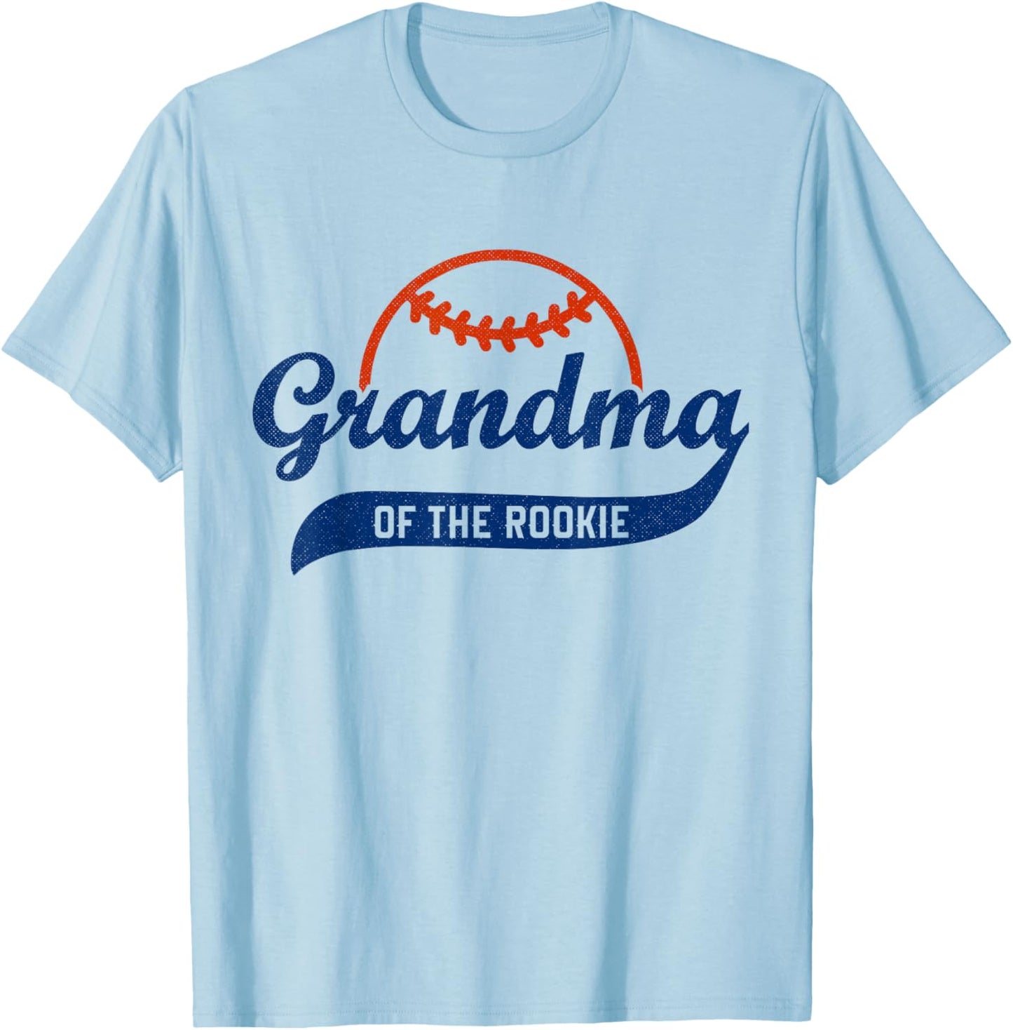Funny Retro Baseball Grandma of the Rookie T-Shirt - T-Shirt | Light Blue