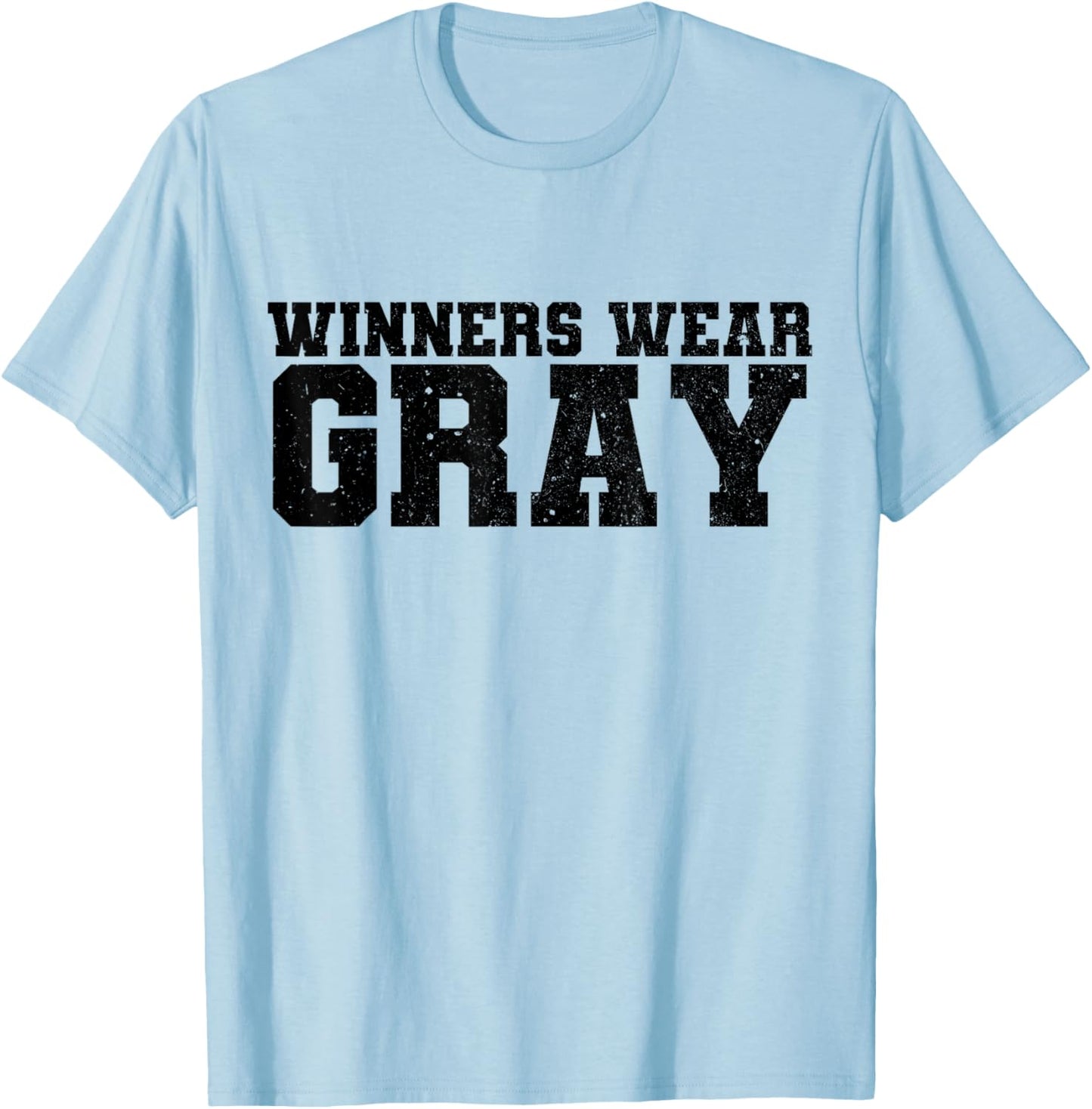 Winners Wear Gray Color War Camp Team Competition Group T-Shirt - T-Shirt | Light Blue