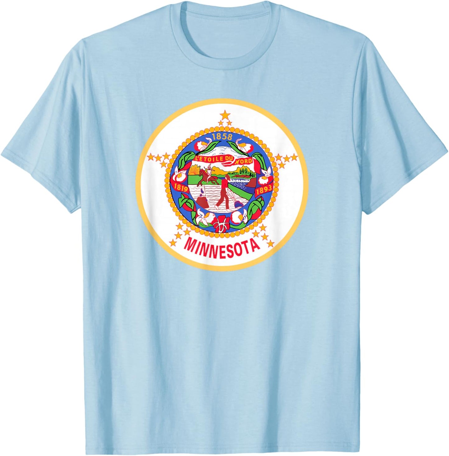 Minnesota State Flag T-Shirt - T-Shirt | Light Blue