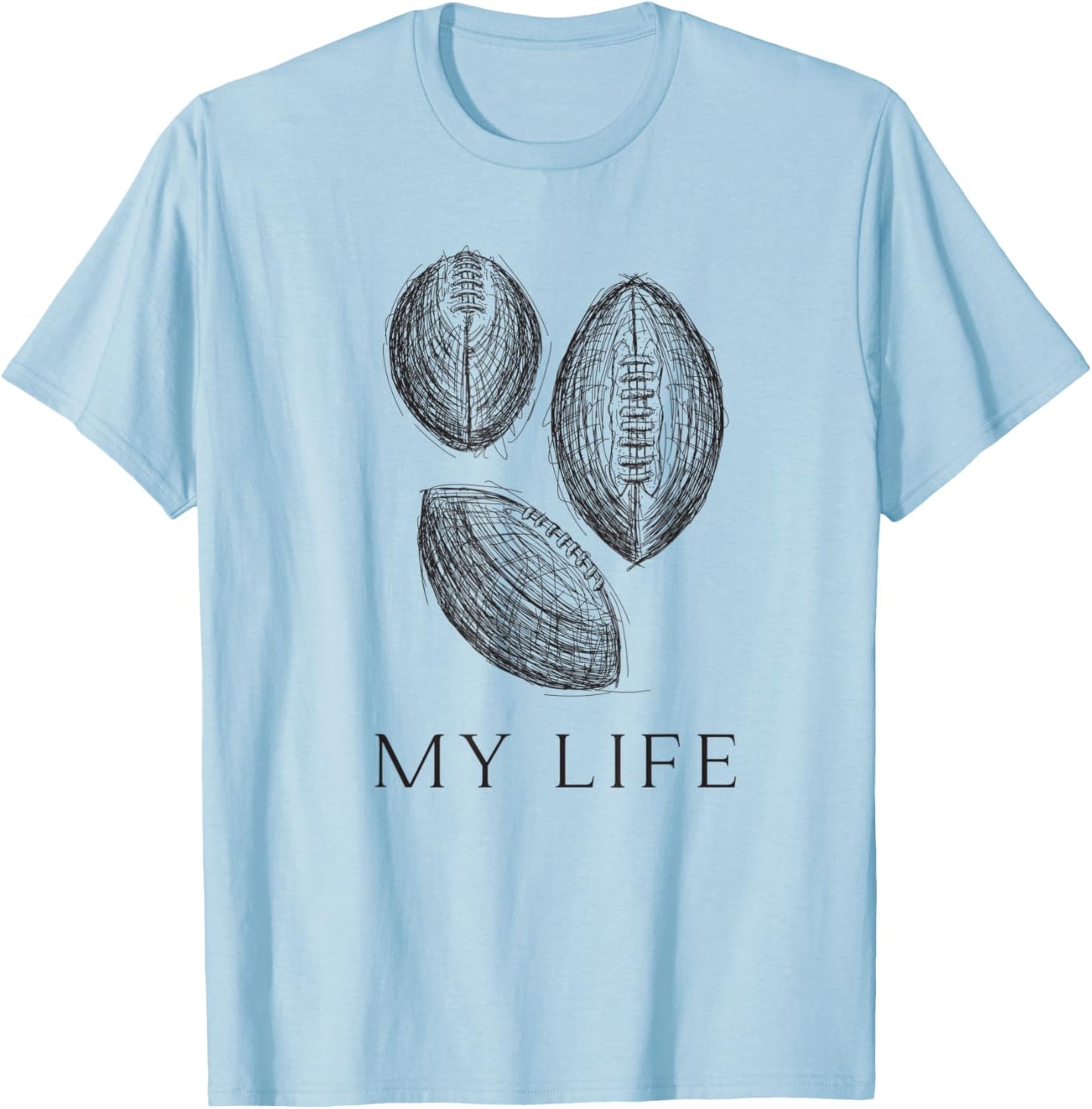 My Life Football T-Shirt - T-Shirt | Light Blue