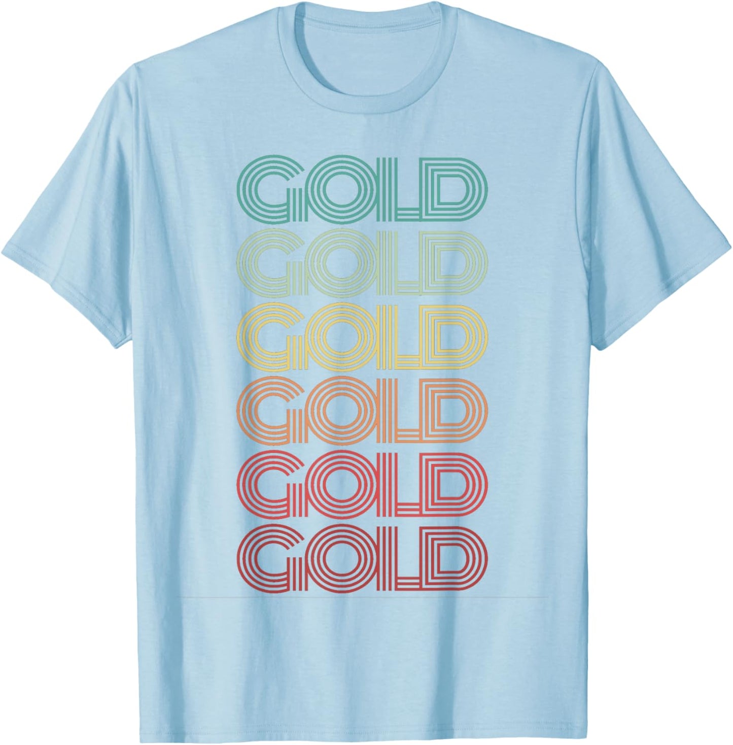 Retro Team GOLD Summer Camp War Game Sports Color 70's Women Kids T-Shirt - T-Shirt | Light Blue
