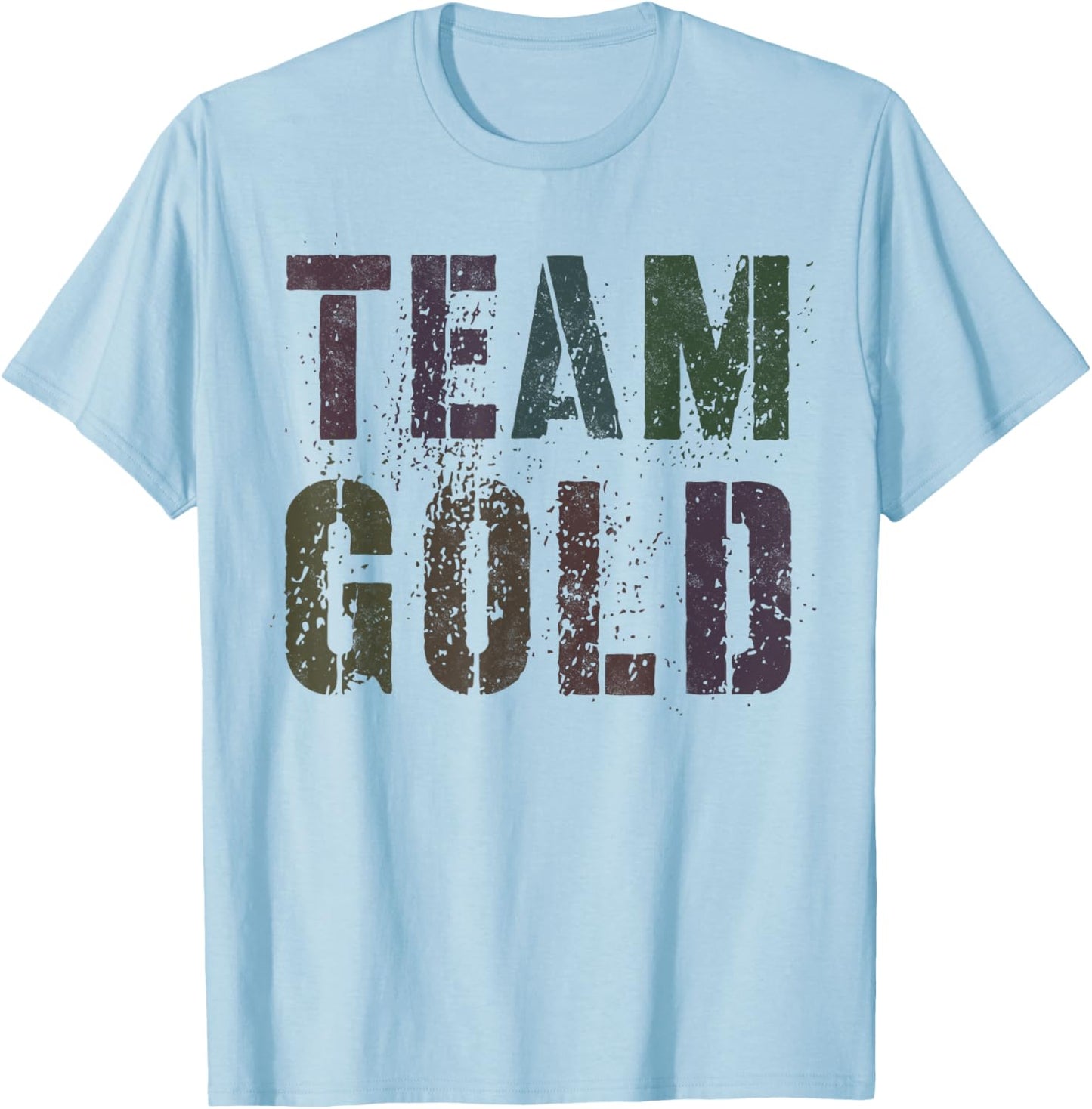 Vintage TEAM GOLD Summer Camp War Game Childhood Cancer Women Kids T-Shirt - T-Shirt | Light Blue